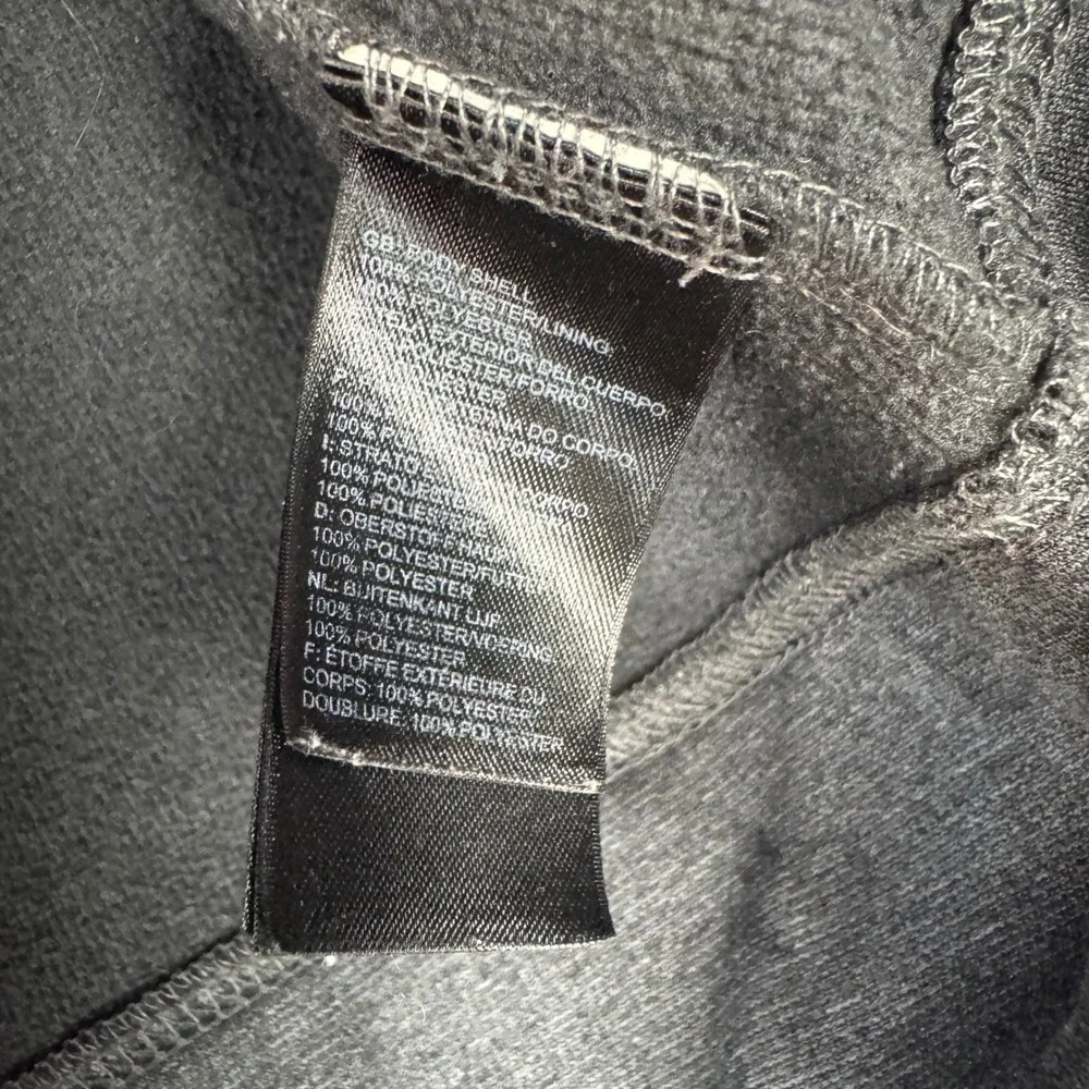 The North Face Women's Medium Gray Full Zip Mock Neck Fleece Pockets Logo Jacket